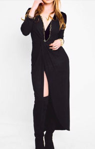Long top with slit