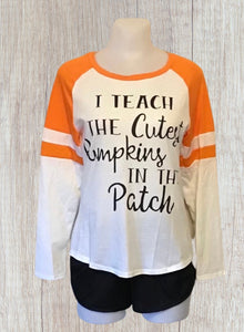 Long sleeve Halloween teacher top