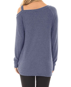 One strap sweater with crossed front design