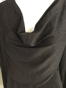 Black sparkly drape dress