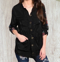 Load image into Gallery viewer, Black shirt, long sleeve
