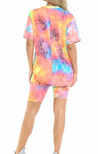 Load image into Gallery viewer, 2 piece tie dye Bermuda shorts/t-shirt set
