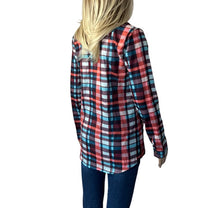 Load image into Gallery viewer, Multi coloured plaid button up shirt
