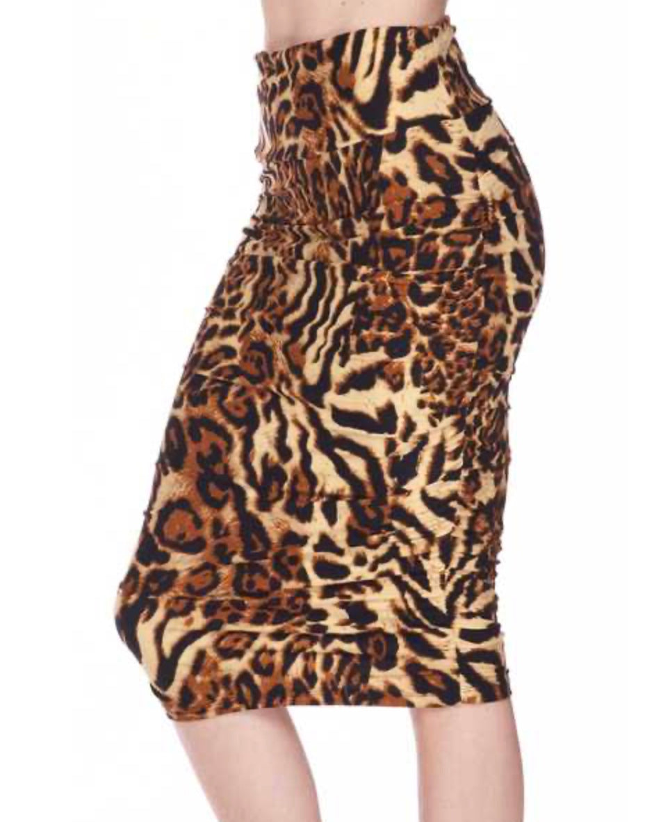 Leopard print skirt