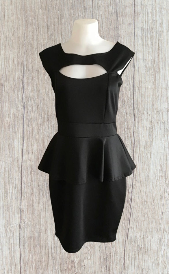 Black dress with cut-out design