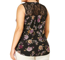 Load image into Gallery viewer, Plus size sleeveless floral top
