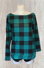 Load image into Gallery viewer, Plaid off one shoulder sweater
