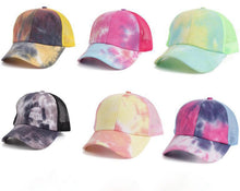 Load image into Gallery viewer, Tie dye ponytail caps
