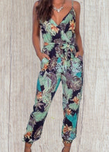 Load image into Gallery viewer, Green patterned jumpsuit
