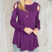 Load image into Gallery viewer, Tunic top with criss cross shoulder
