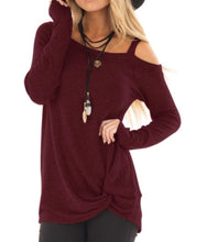 Load image into Gallery viewer, One strap sweater with crossed front design
