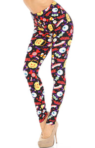 Adult trick or treat Halloween leggings