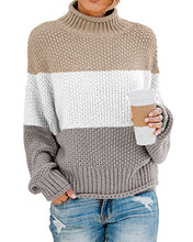 Load image into Gallery viewer, Oversized chunky batwing turtleneck sweater
