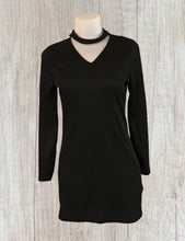 Load image into Gallery viewer, Choker style long sleeve mini dress
