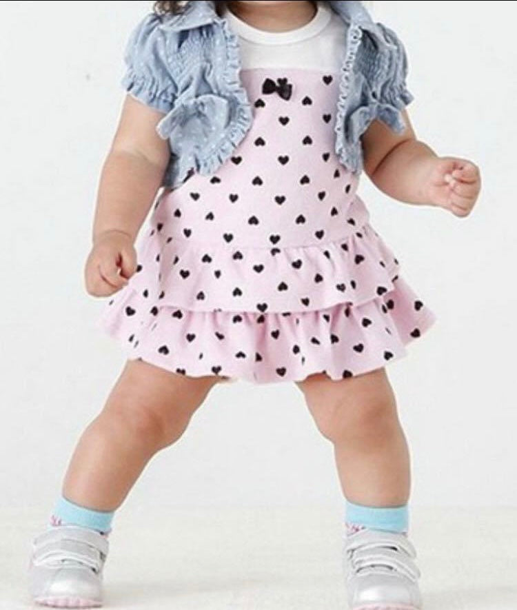 Baby dresses with vest