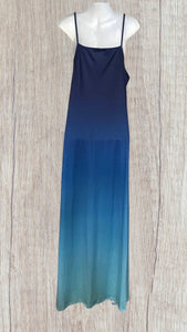 Blue ombré maxi dress with spaghetti straps