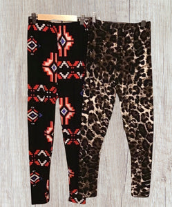 One size ladies patterned leggings