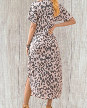 Load image into Gallery viewer, Leopard print maxi dress with pockets
