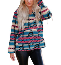 Load image into Gallery viewer, Aztec print ultra soft fleece hoodie
