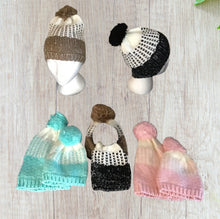 Load image into Gallery viewer, Adult /baby matching toque sets with Pom Pom
