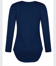 Load image into Gallery viewer, Lace up design V-neck long sleeve top
