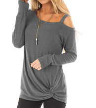 Load image into Gallery viewer, One strap sweater with crossed front design

