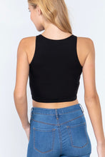 Load image into Gallery viewer, Black halter style crop top
