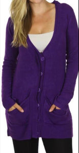 Super soft cardigan with pockets and front buttons