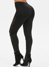 Load image into Gallery viewer, Black leggings with lace and beads
