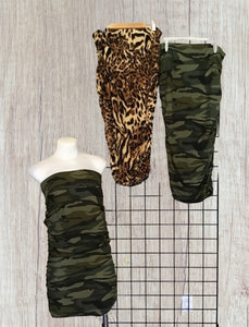 Camouflage pencil skirt