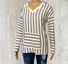 Load image into Gallery viewer, Striped  hoodies with front pocket
