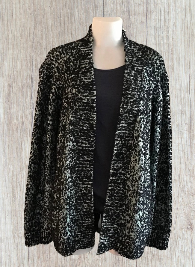 Very soft, thick acrylic, polyester open front cardigan