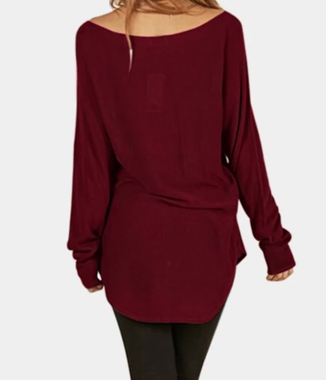 One shoulder long sleeve top