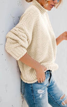 Load image into Gallery viewer, Oversized chunky batwing turtleneck sweater
