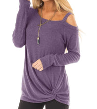 Load image into Gallery viewer, One strap sweater with crossed front design
