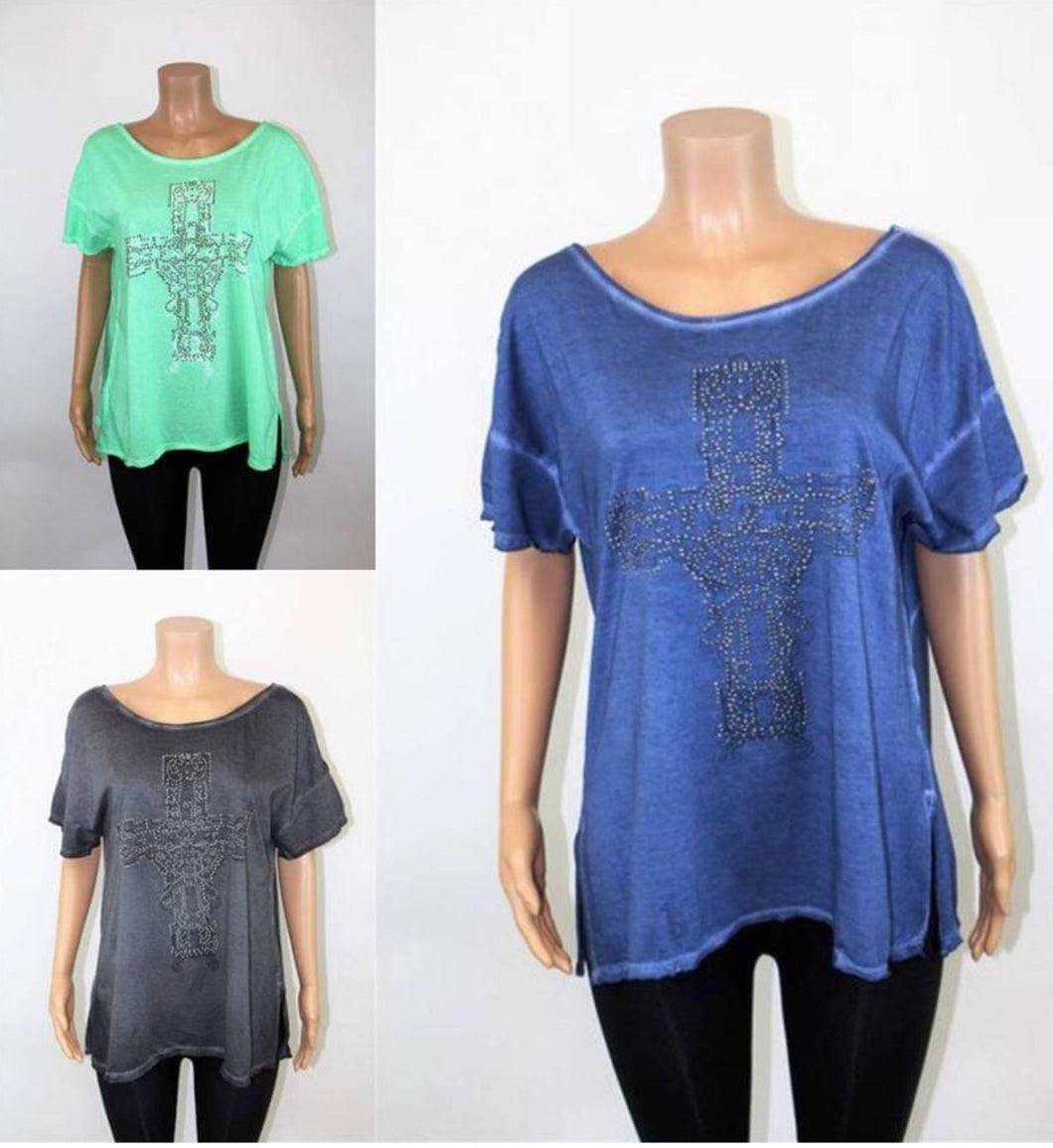 Vintage look cotton tees