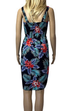 Load image into Gallery viewer, Black floral dress with straps
