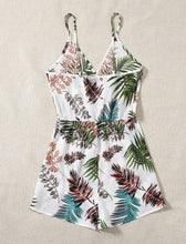 Load image into Gallery viewer, Boho tropical print cami romper
