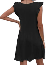 Load image into Gallery viewer, Solid color ruffle armhole dress with pockets
