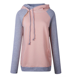 Double hood hoodie with pockets