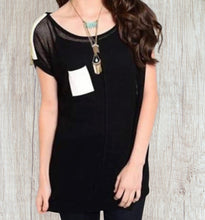 Load image into Gallery viewer, Short sleeve netted top
