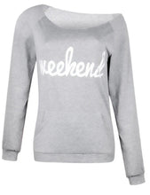 Load image into Gallery viewer, One shoulder pocket design lightweight sweatshirt
