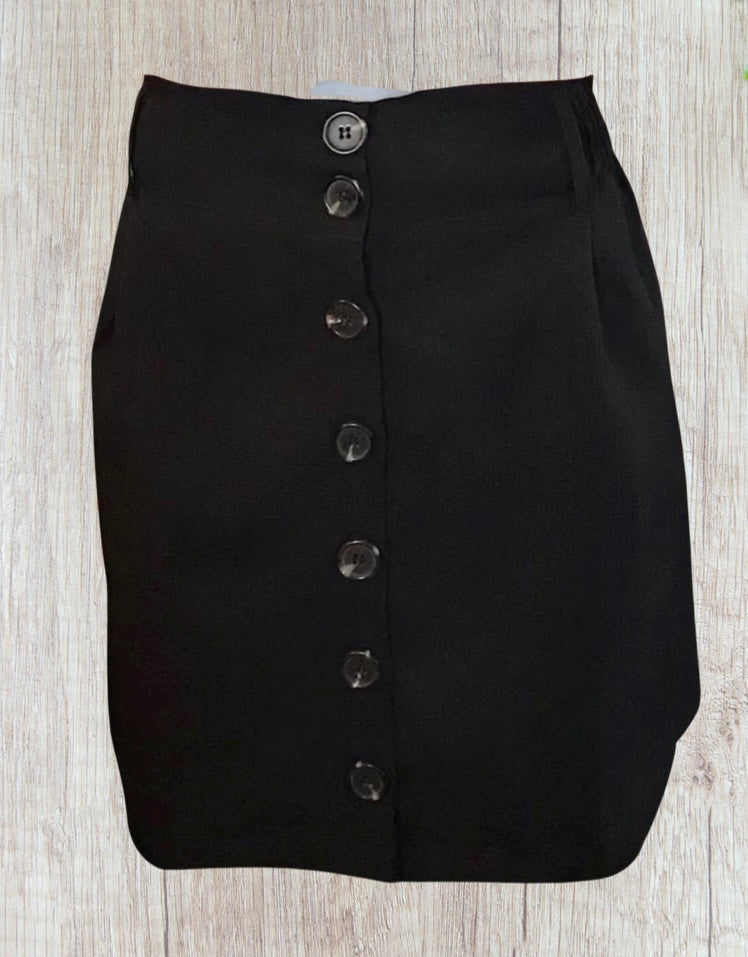 Black skirt with decorative buttons