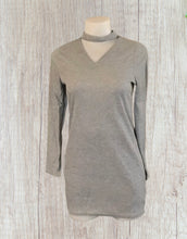 Load image into Gallery viewer, Choker style long sleeve mini dress
