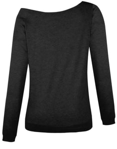 One shoulder pocket design lightweight sweatshirt