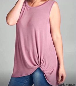 Plus size sleeveless top