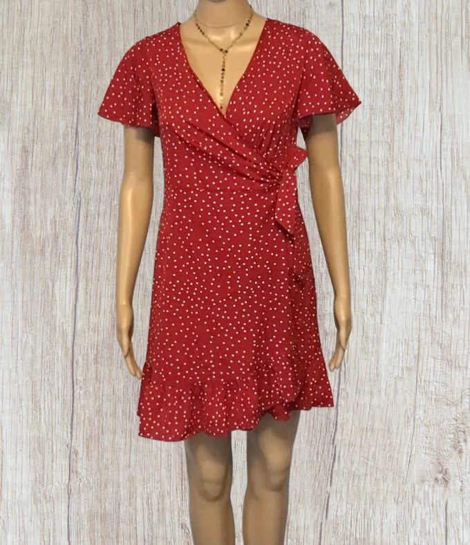 Sweet polka dot print short dress