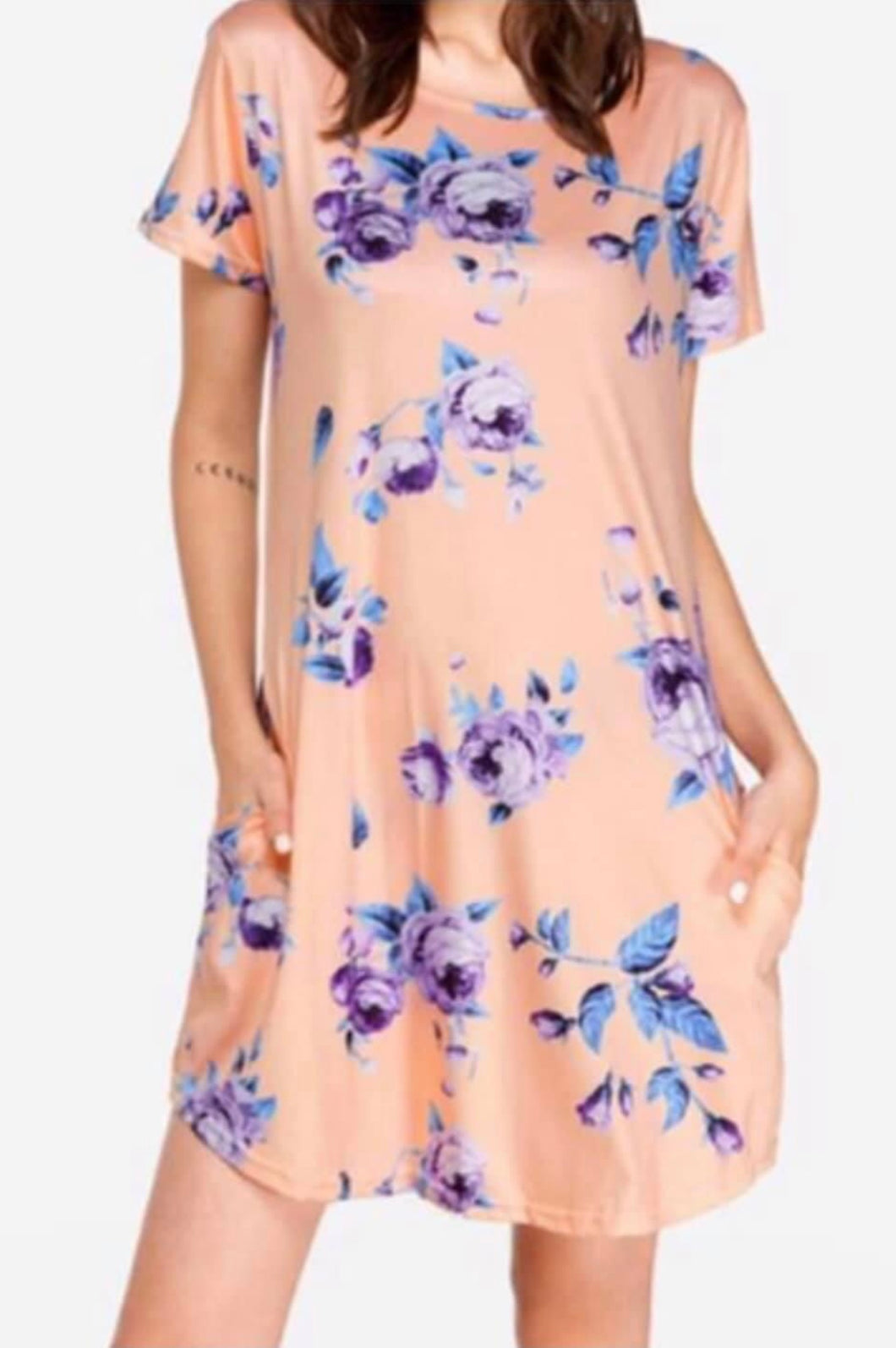 Floral dress with pockets