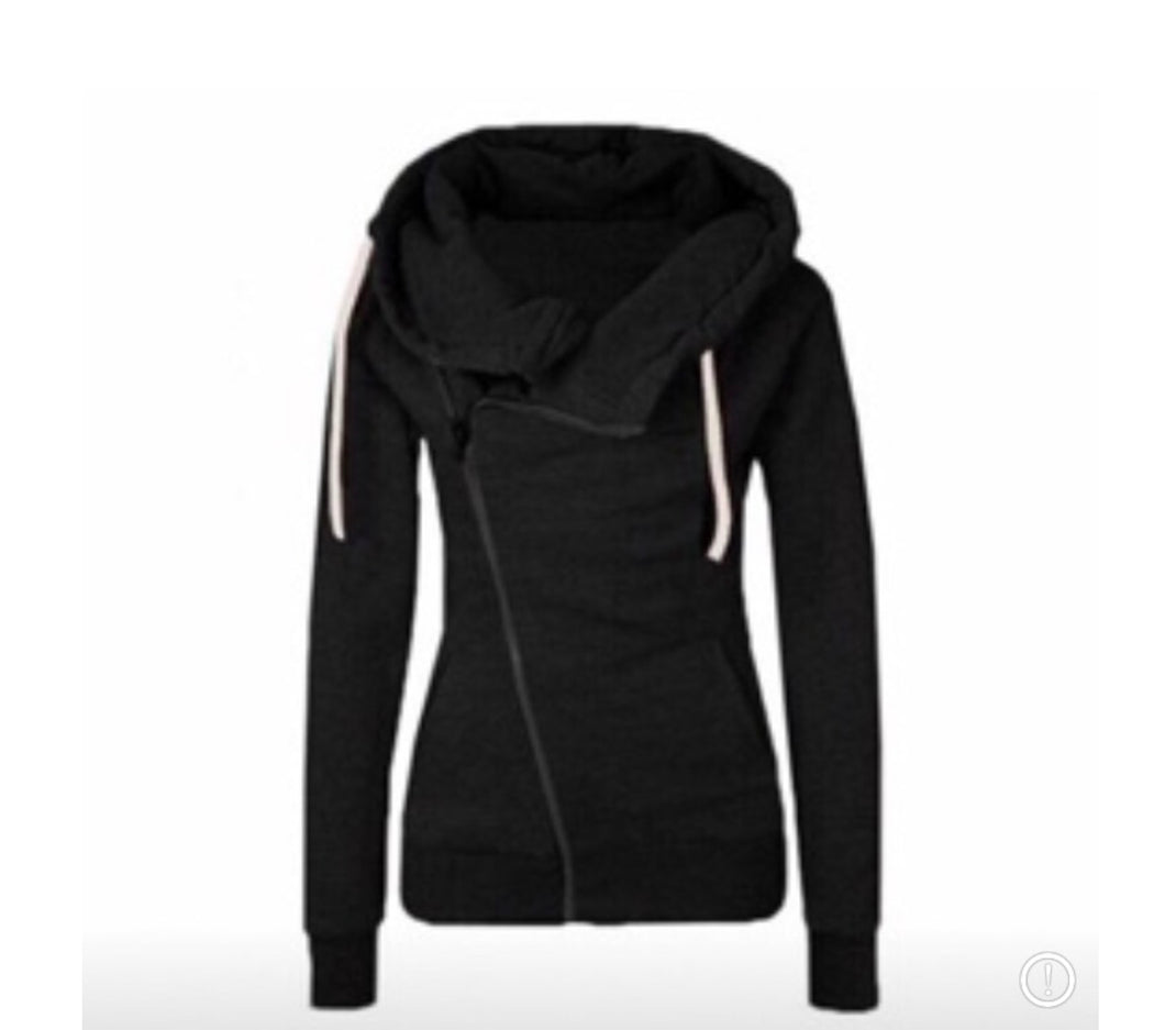 Cute sweaters with crossover zipper & pockets