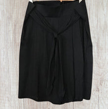 Load image into Gallery viewer, Ladies black shorts with pockets and self tie up
